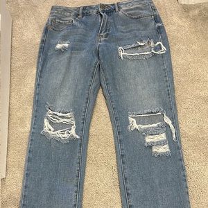 Ripped mom jeans
